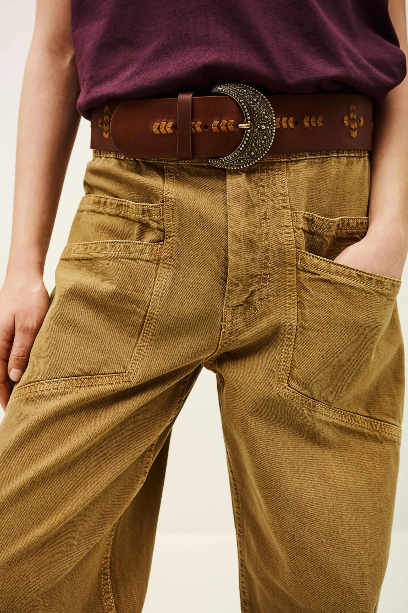 BANHA ceinture cuir tressé