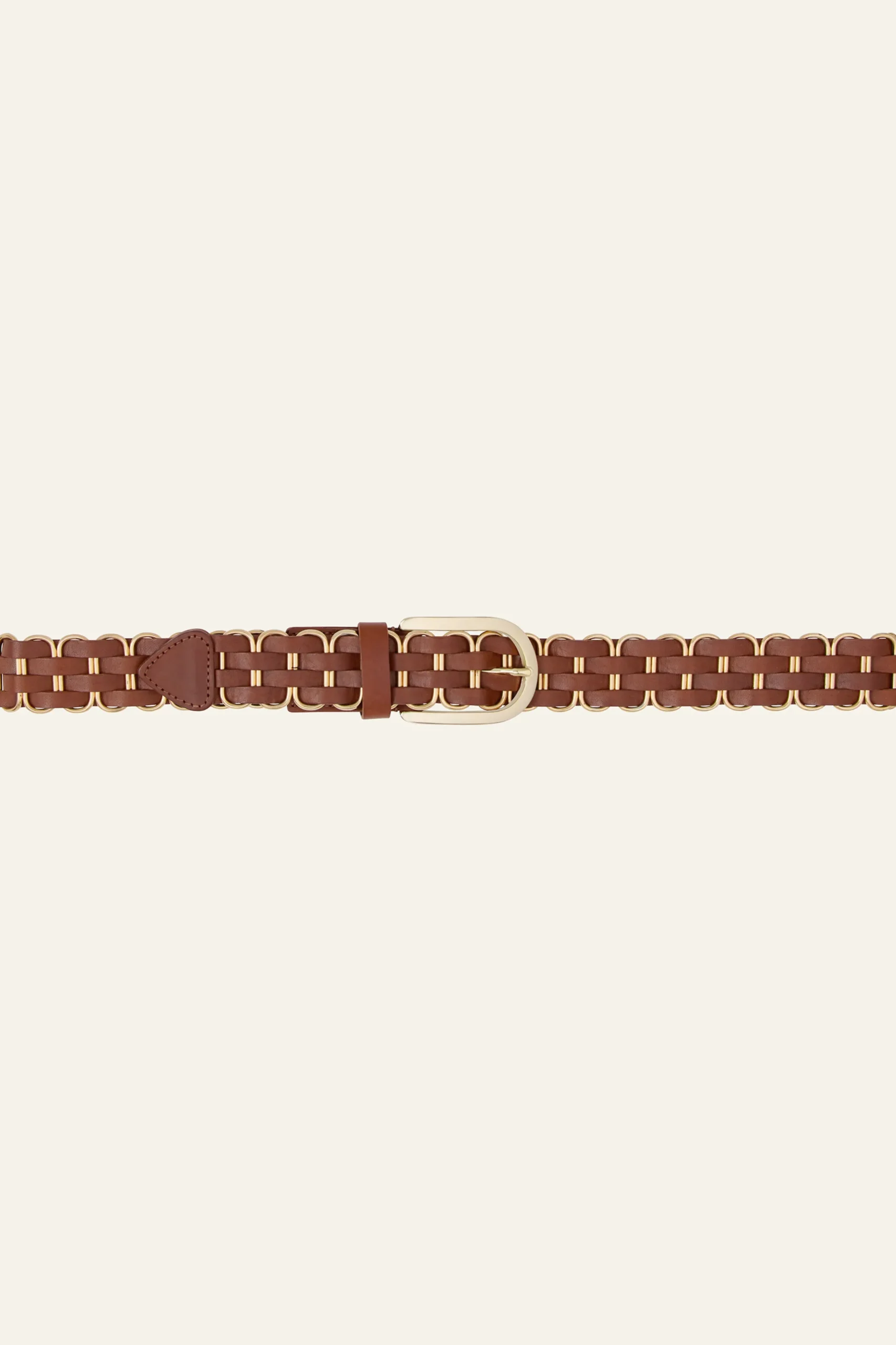 BECK ceinture cuir tressée
