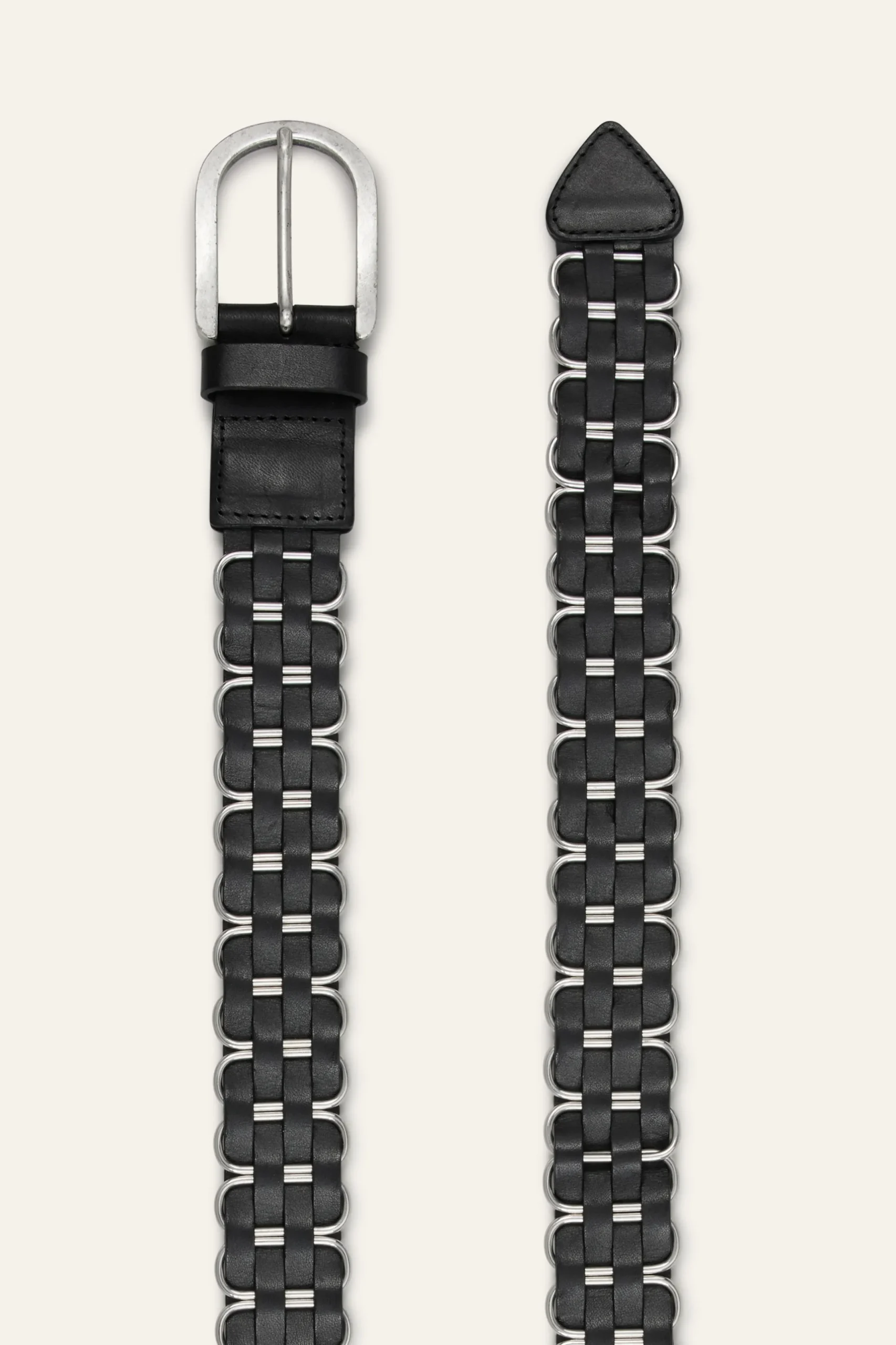 BECK ceinture cuir tressée