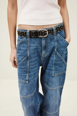 BECK ceinture cuir tressée