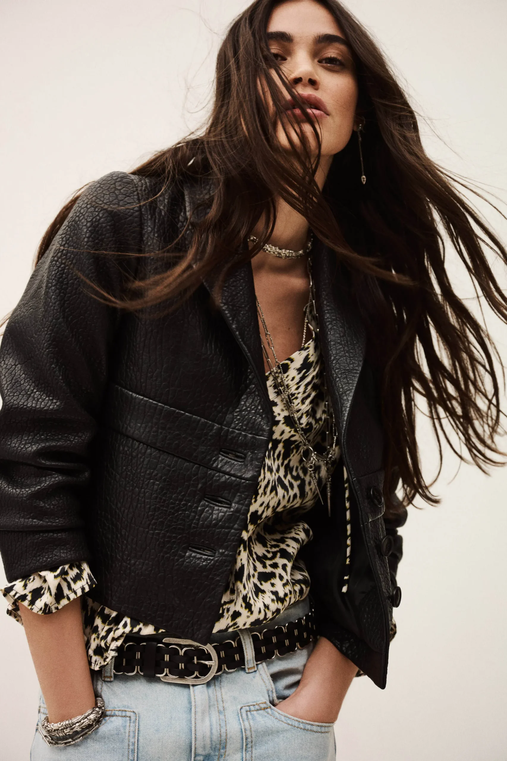 BORFEO veste cuir courte