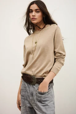 BYLEIL pull boutons dorés