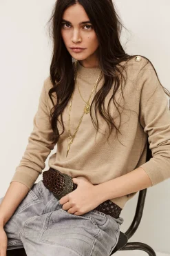 BYLEIL pull boutons dorés