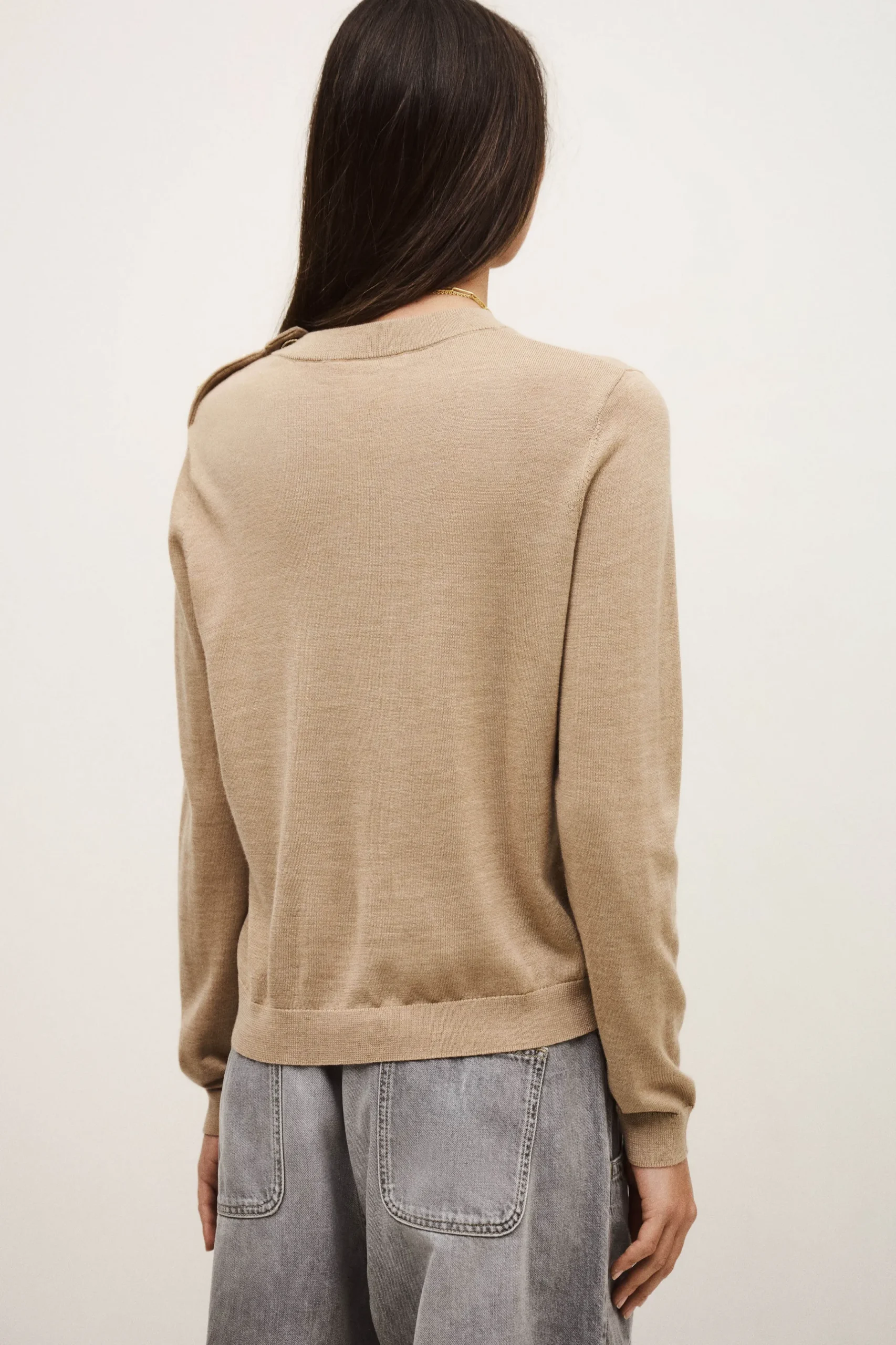 BYLEIL pull boutons dorés