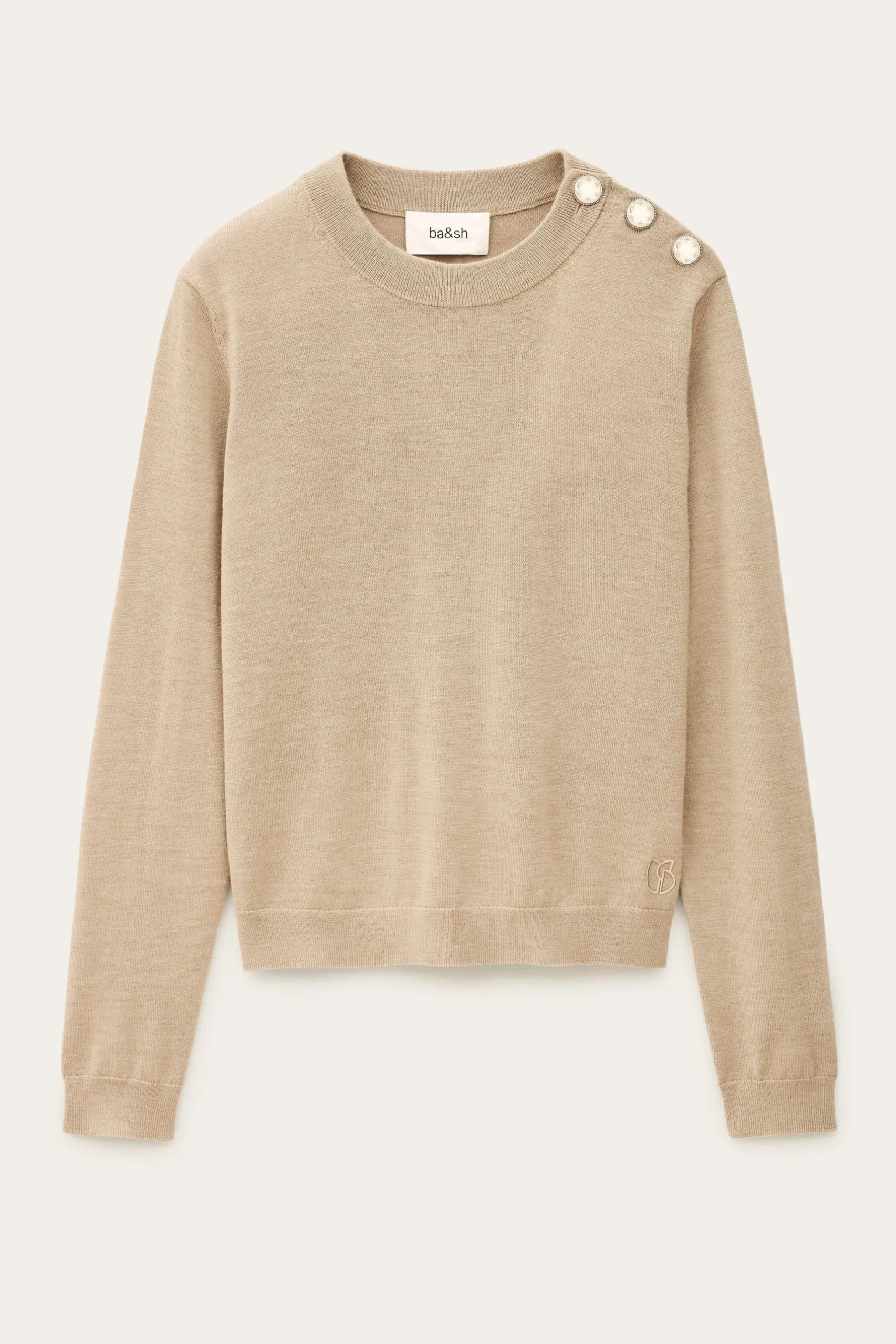 BYLEIL pull boutons dorés