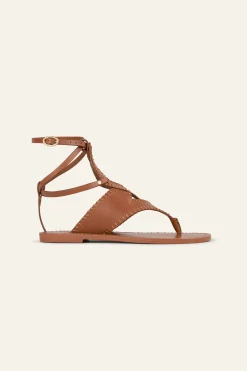 CAPRI sandales plates cuir