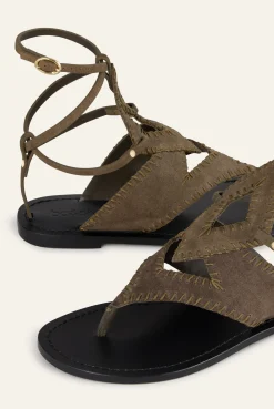 CAPRI sandales plates en suede