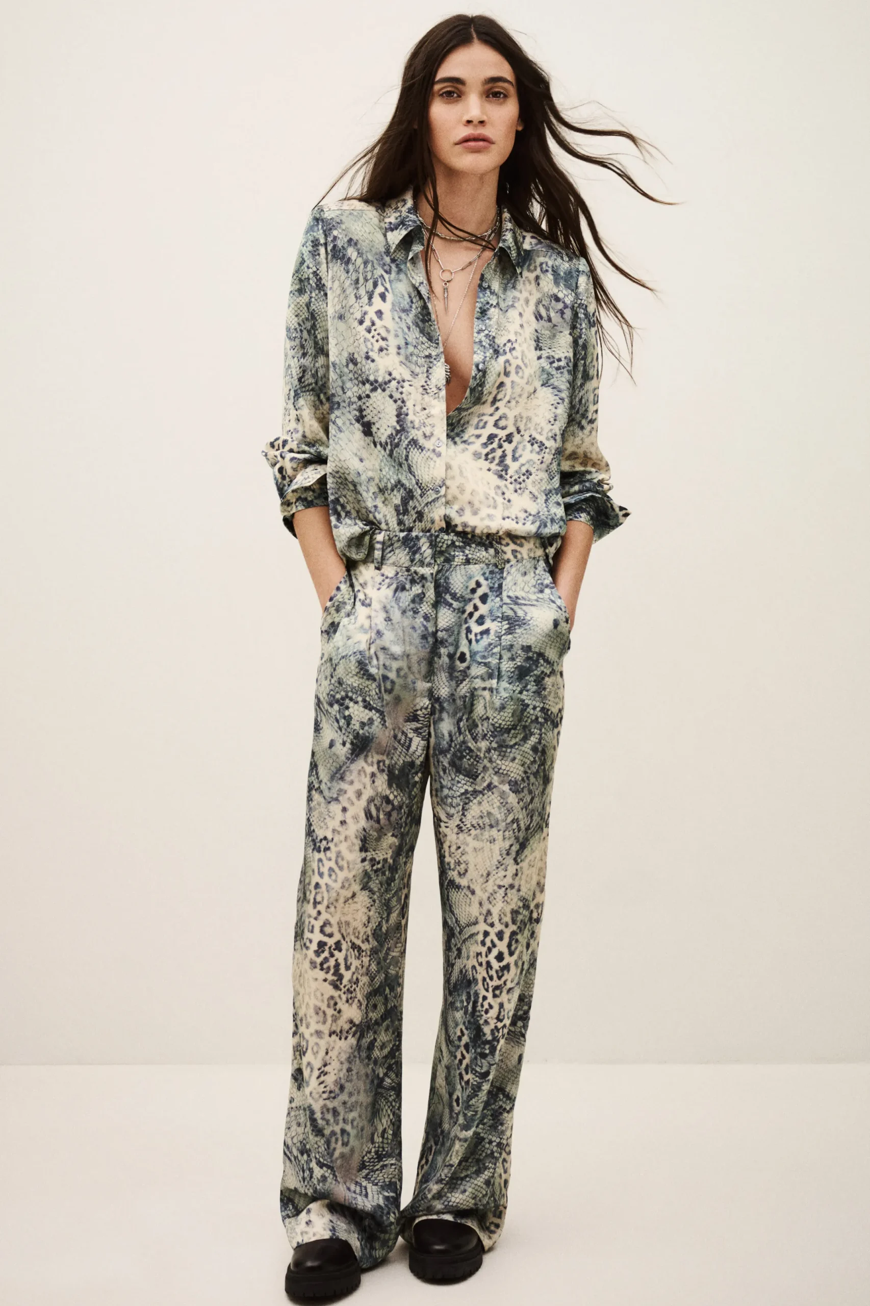 CARRINA pantalon loose imprimé