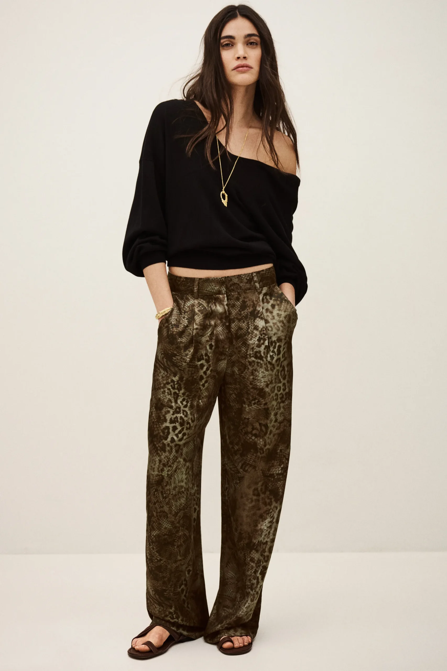 CARRINA pantalon loose imprimé