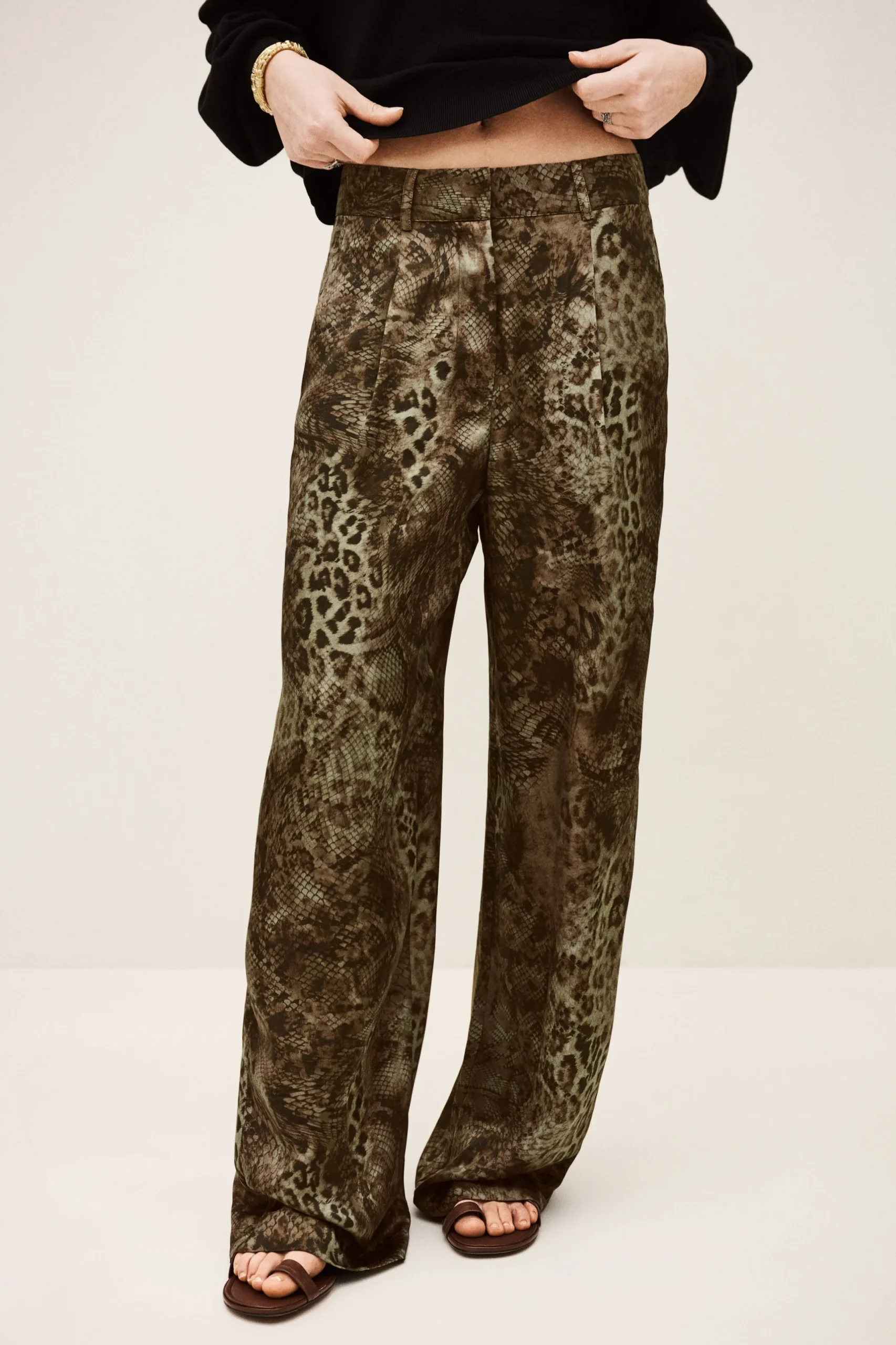CARRINA pantalon loose imprimé