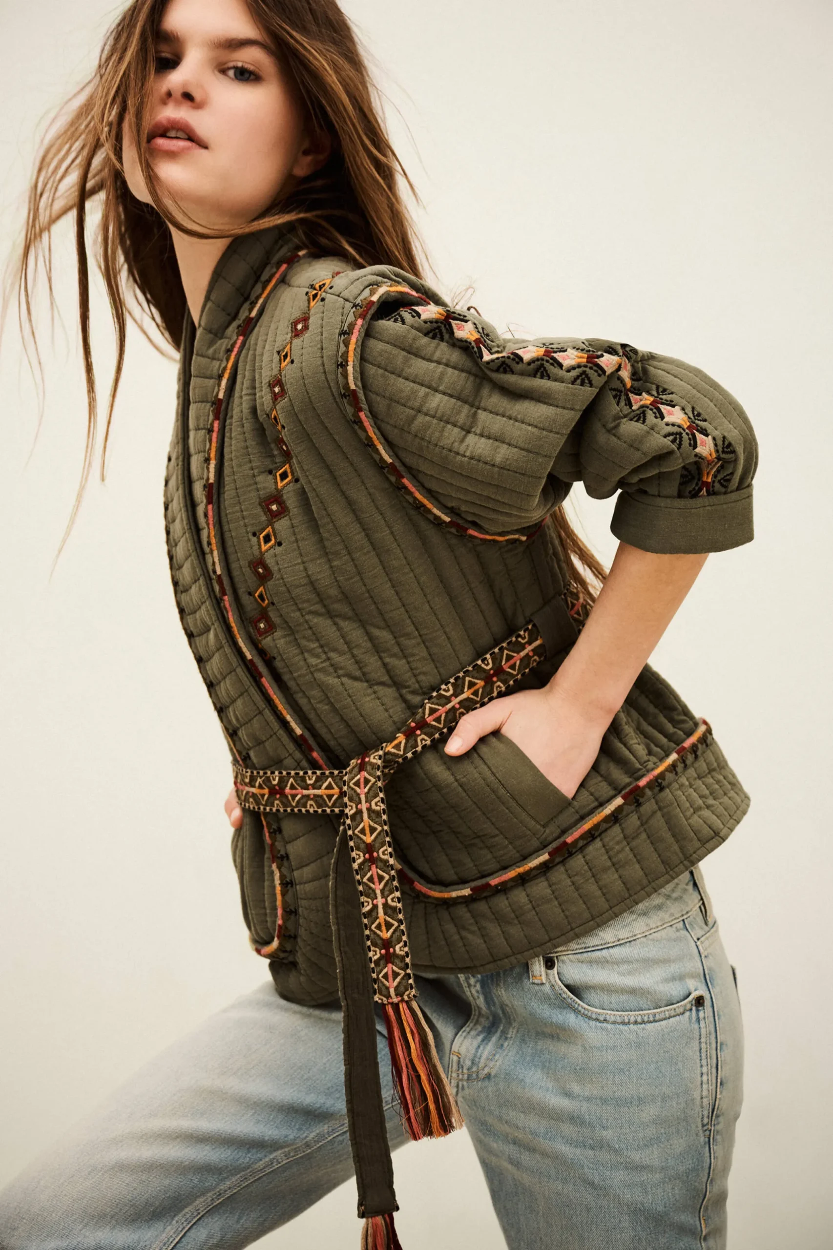 COCOON veste matelassée brodée
