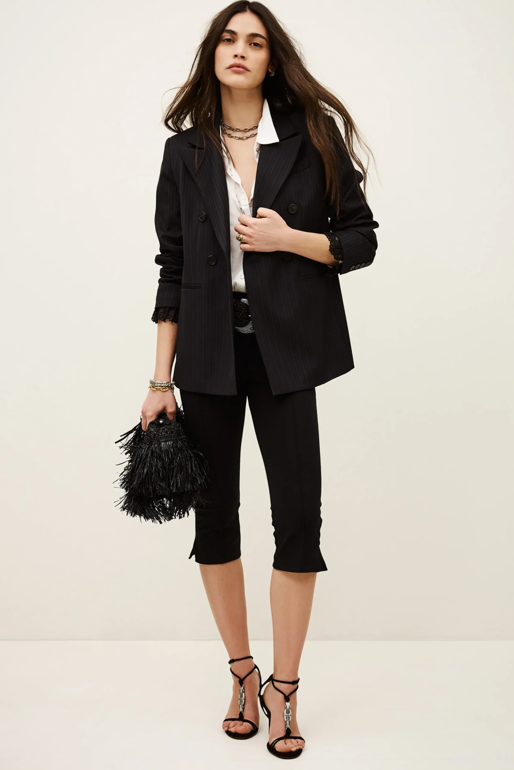 COLINE veste tailleur rayures