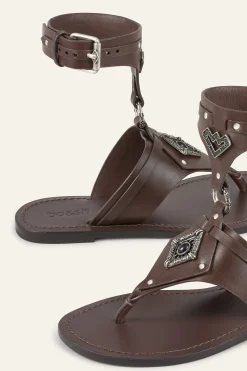 CORFOU sandales plates cuir