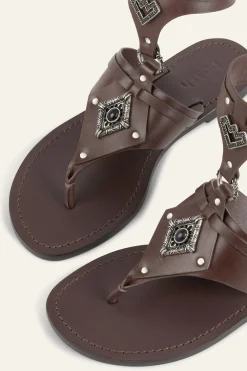 CORFOU sandales plates cuir