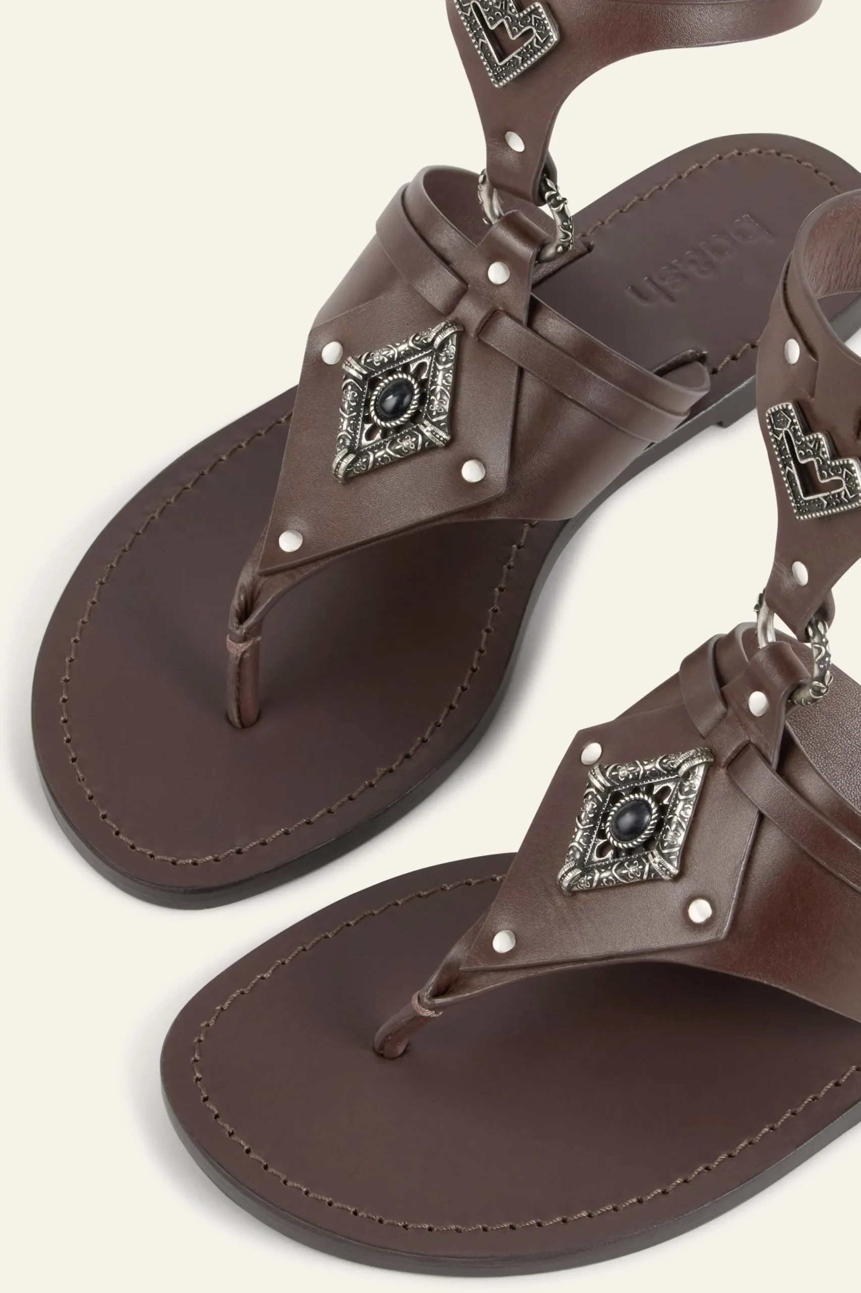 CORFOU sandales plates cuir