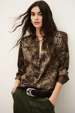 CORNELIA chemise épaulée imprimée