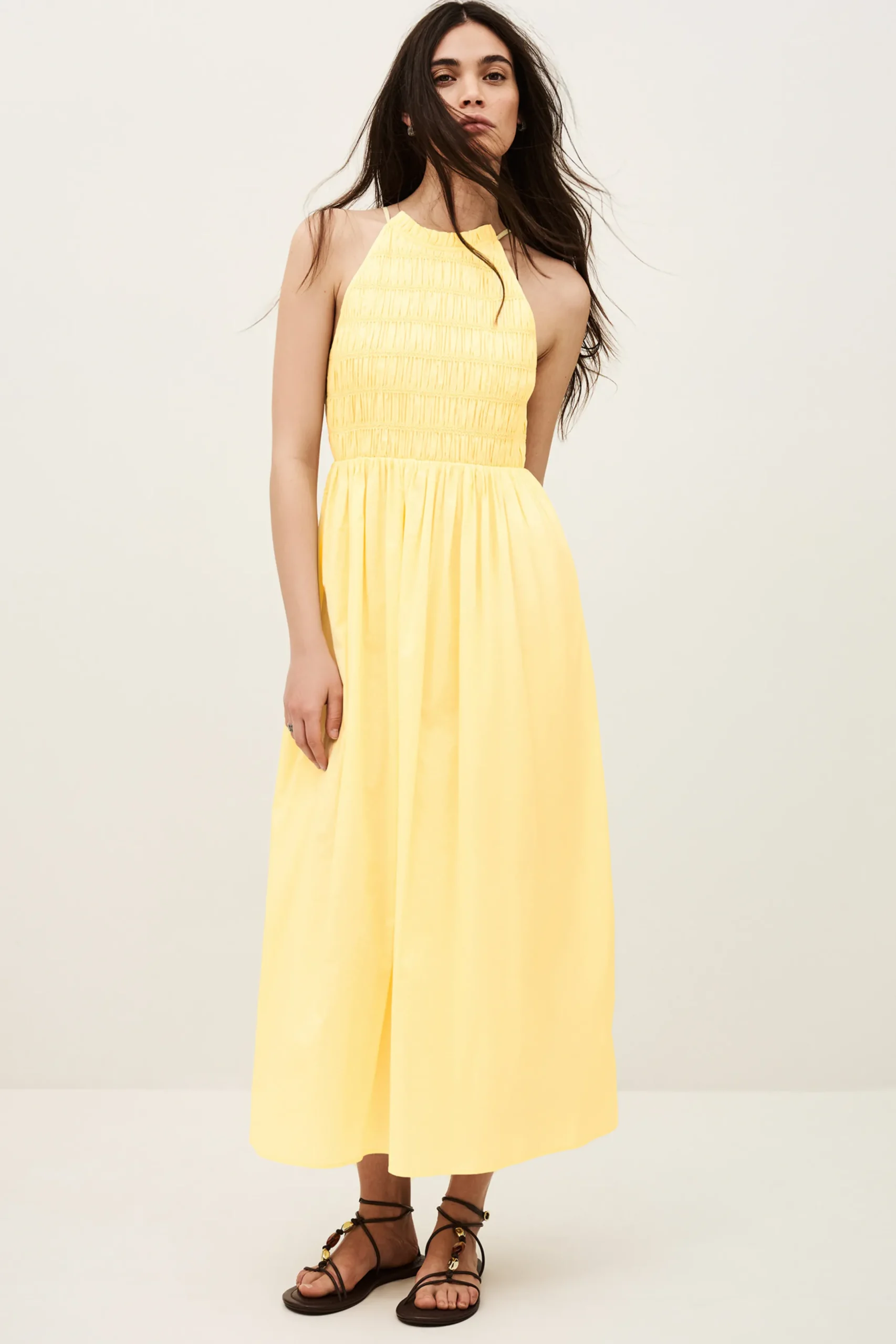 ERIS robe smockée longue