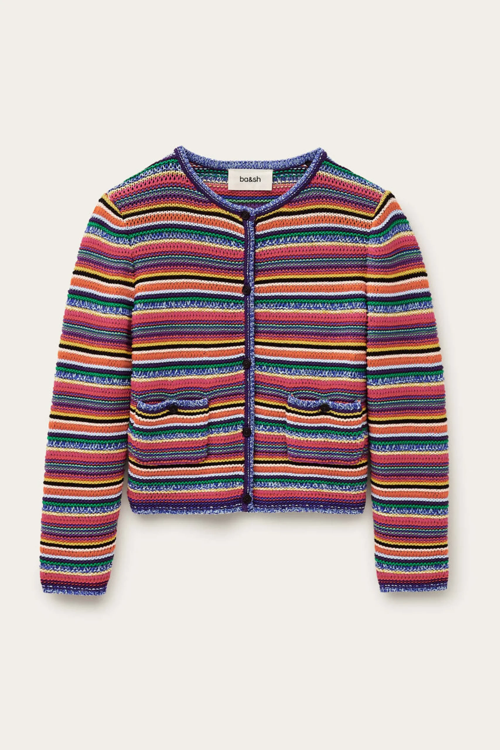 FANNY gilet rayé rond