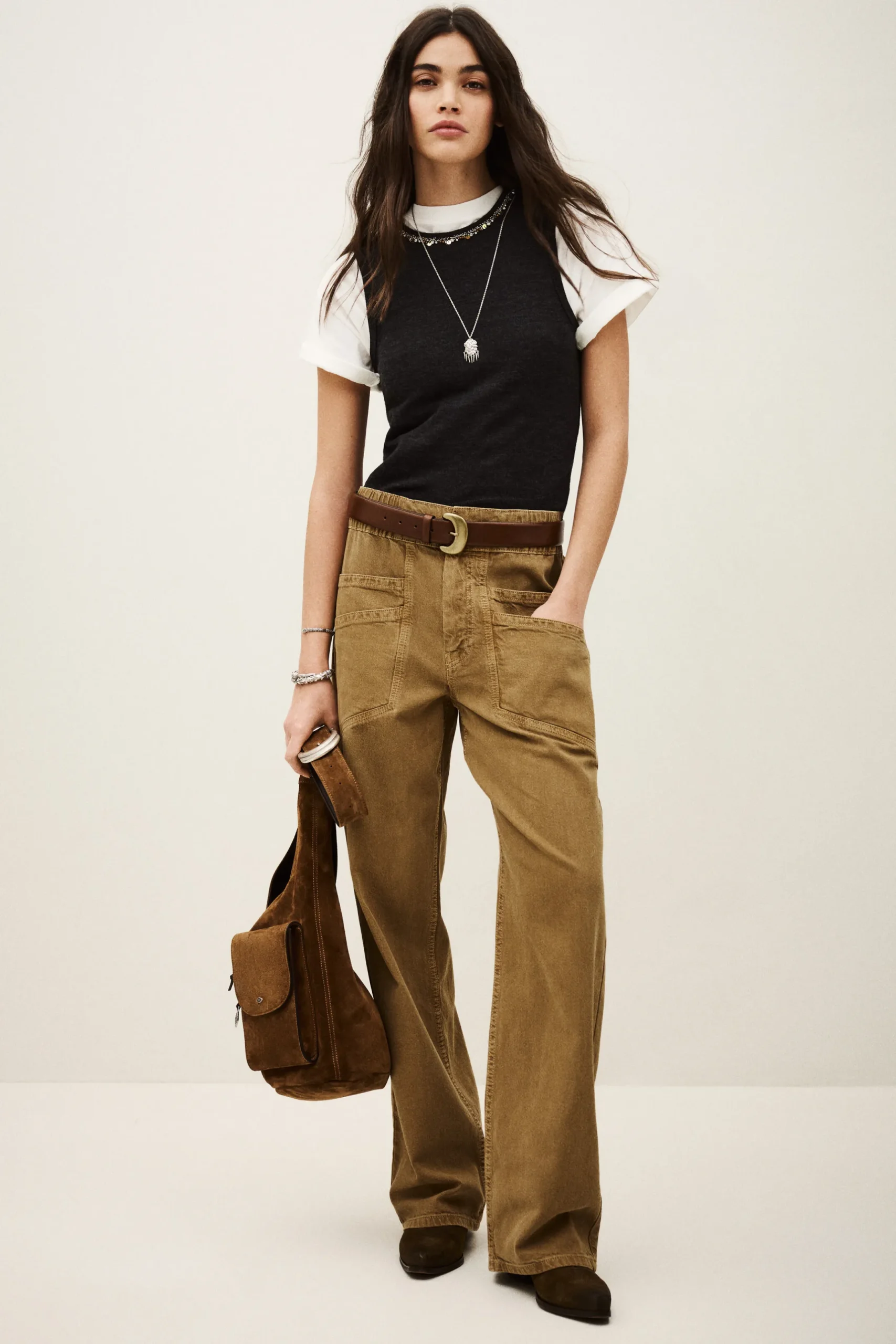FIMA pantalon large fluide