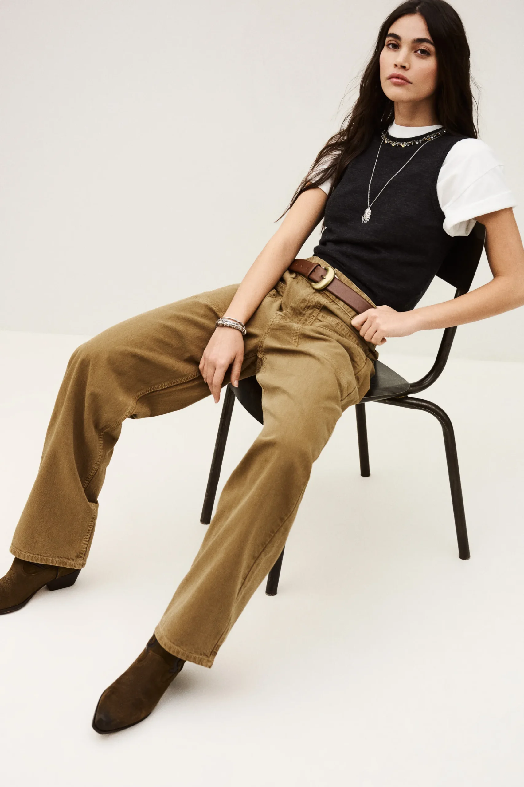 FIMA pantalon large fluide