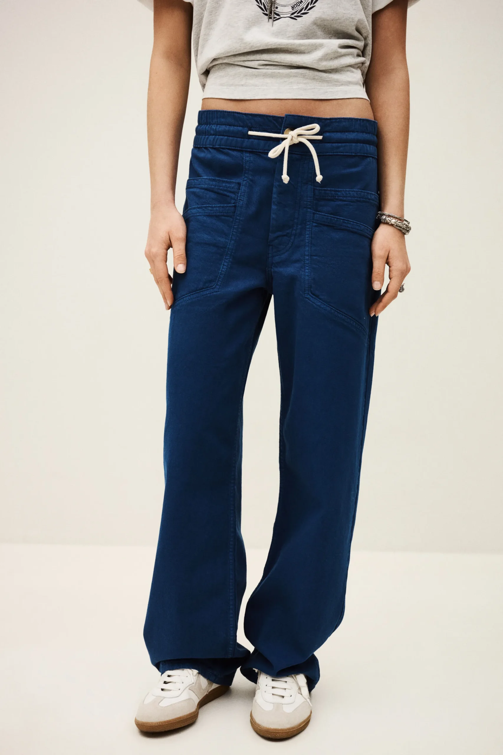 FIMA pantalon large fluide