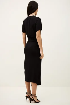 GALTEA robe midi drapée