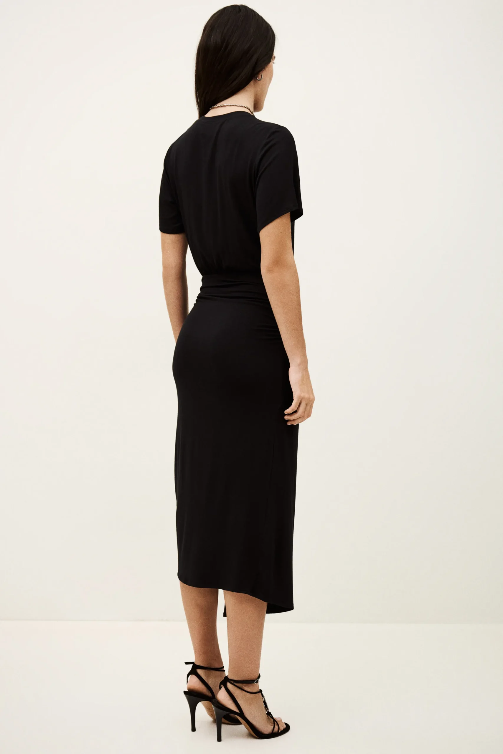 GALTEA robe midi drapée