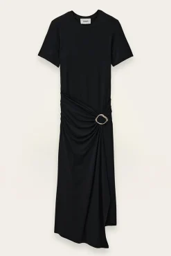 GALTEA robe midi drapée