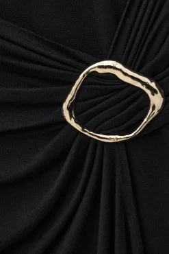 GALTEA robe midi drapée