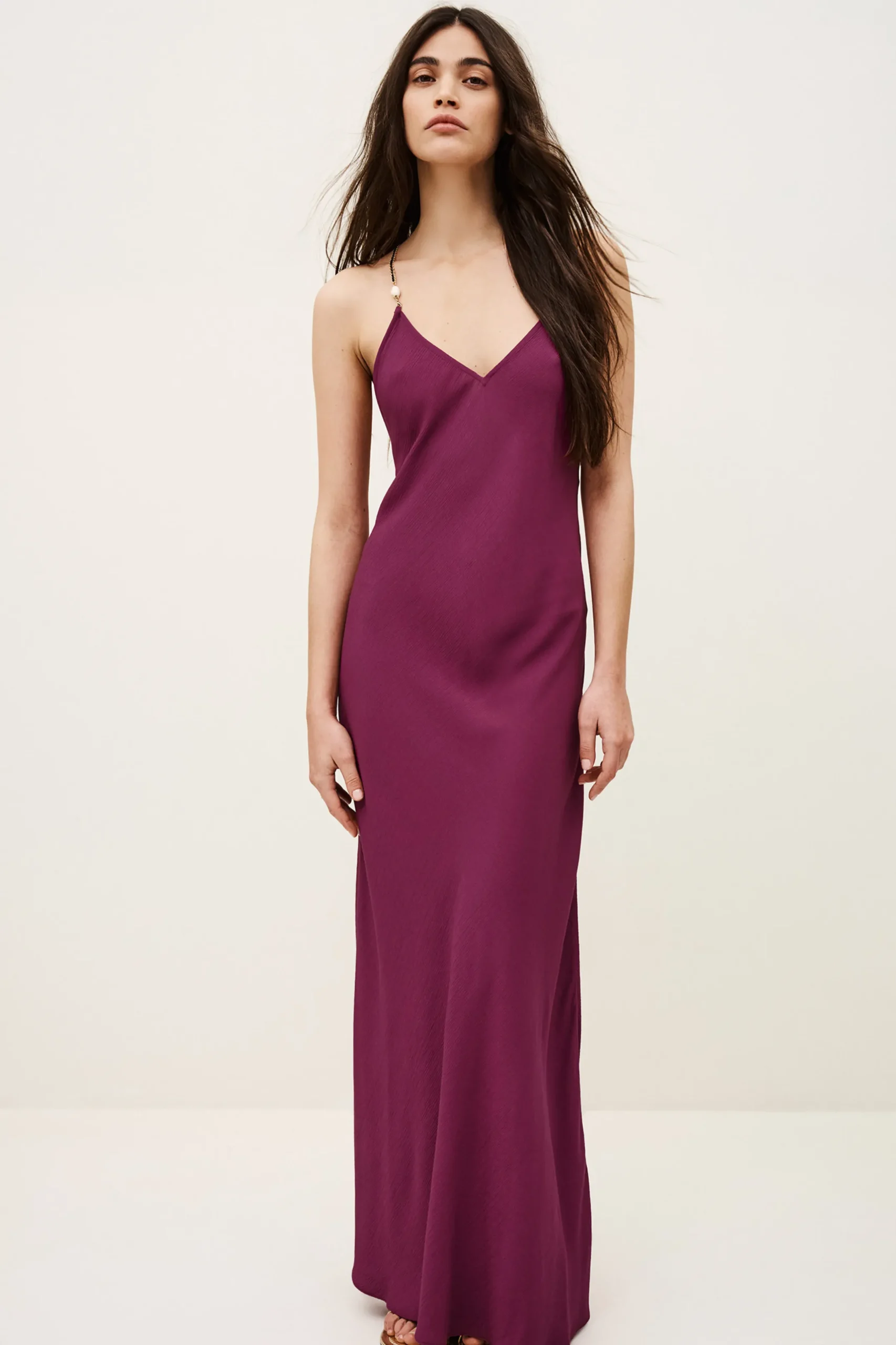 HANY robe dos nu viscose fluide