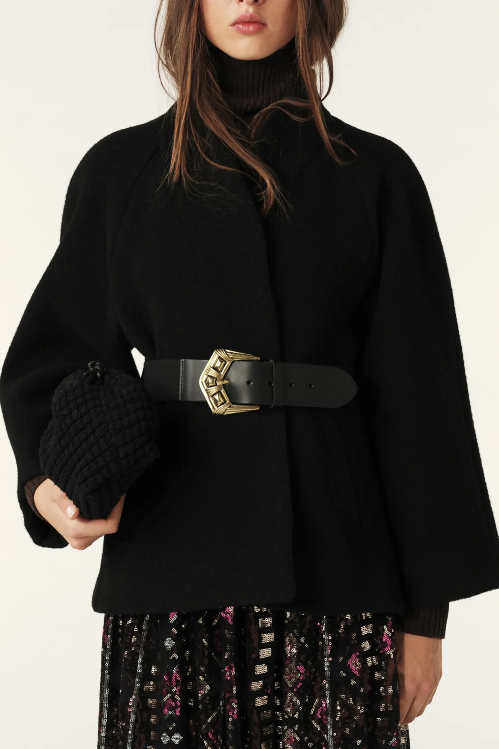 HINI flared cape sleeves