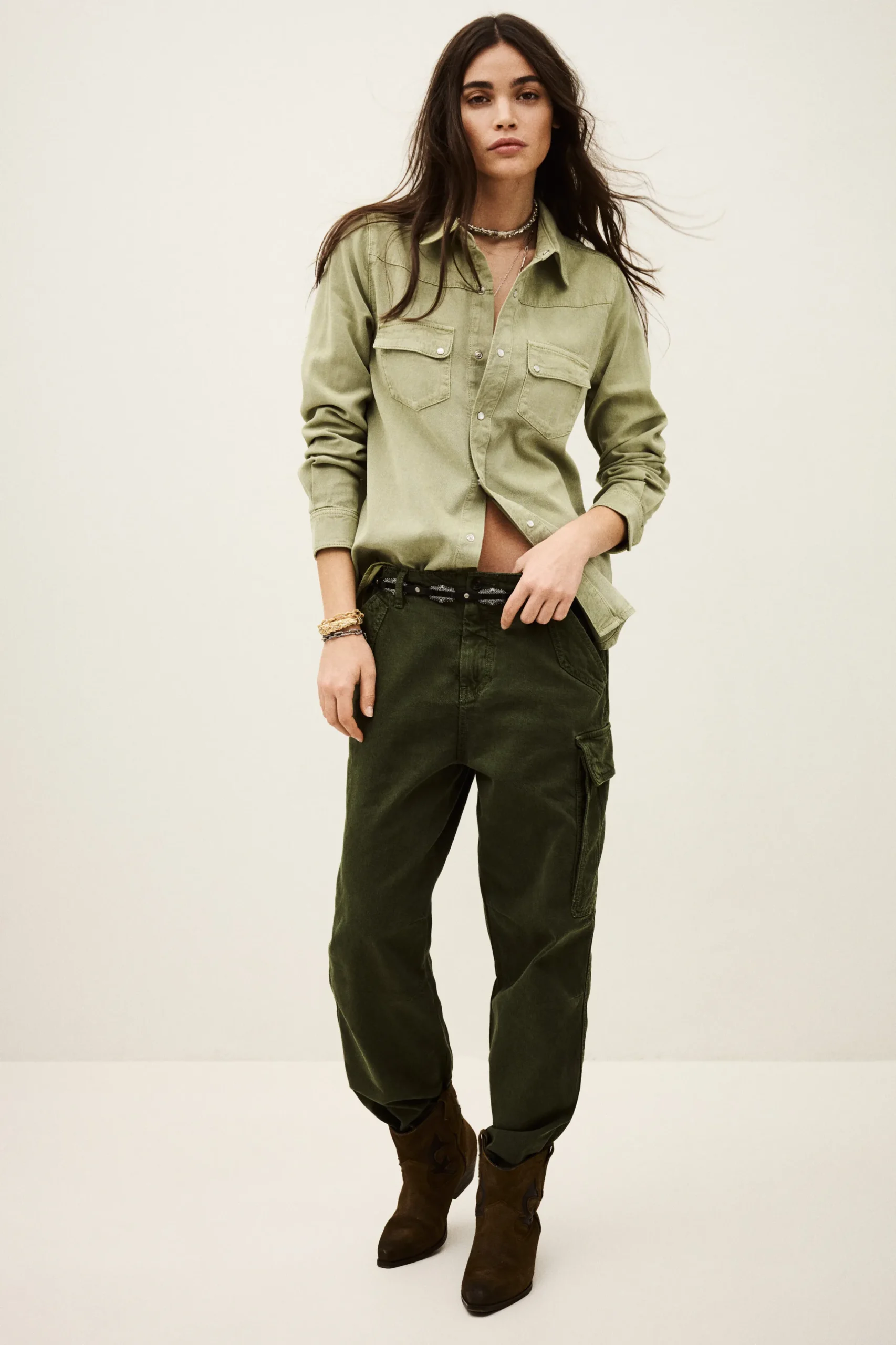 JADA chemise longue western