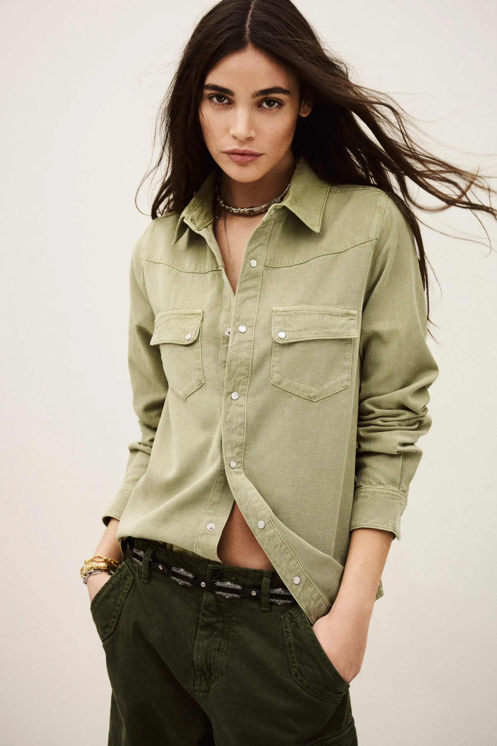 JADA chemise longue western