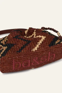 JUNE pochette raphia tribal