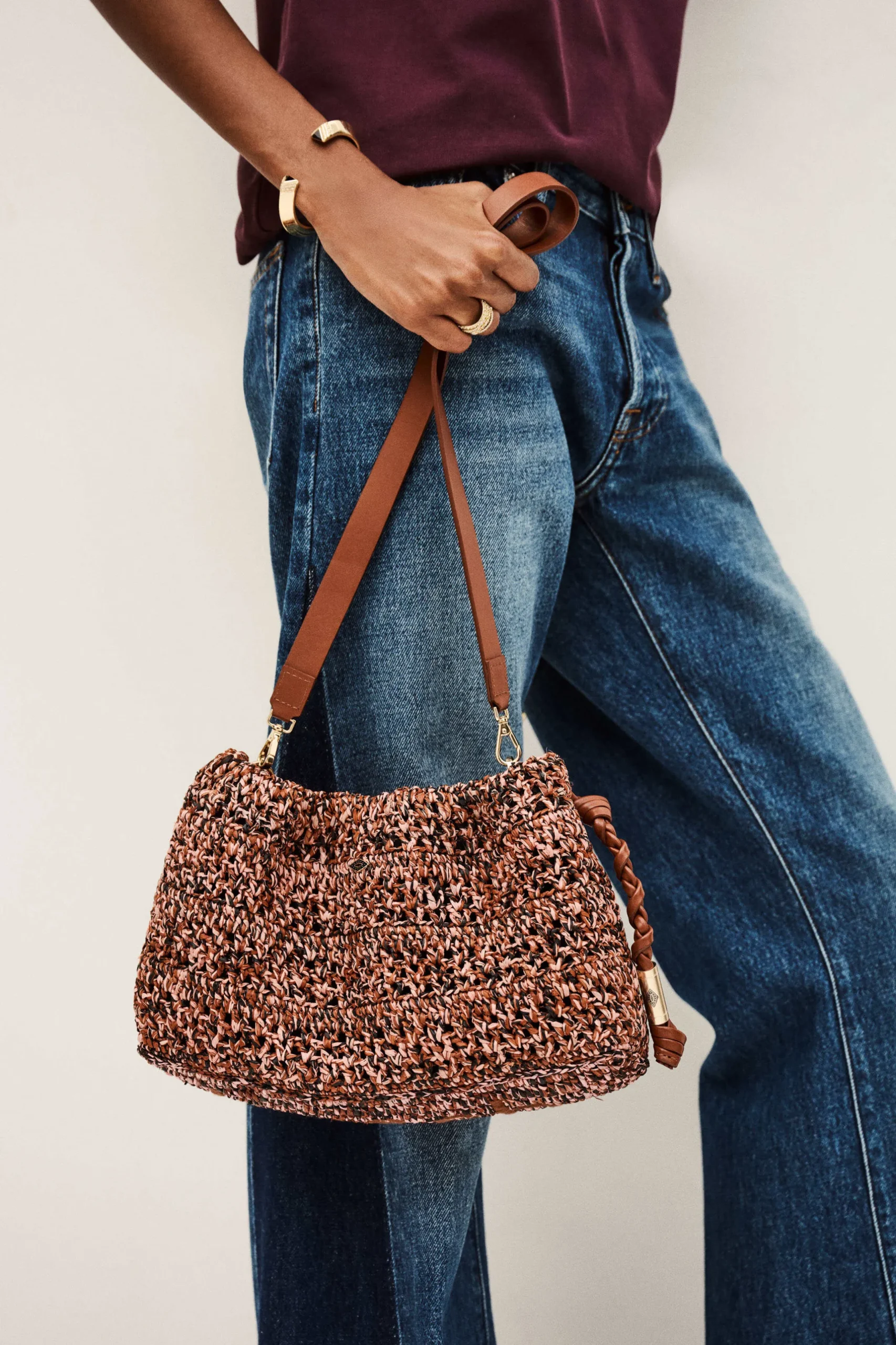 JUNE sac miniature en raphia