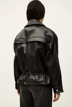 KASSIA veste cuir oversized