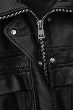 KASSIA veste cuir oversized