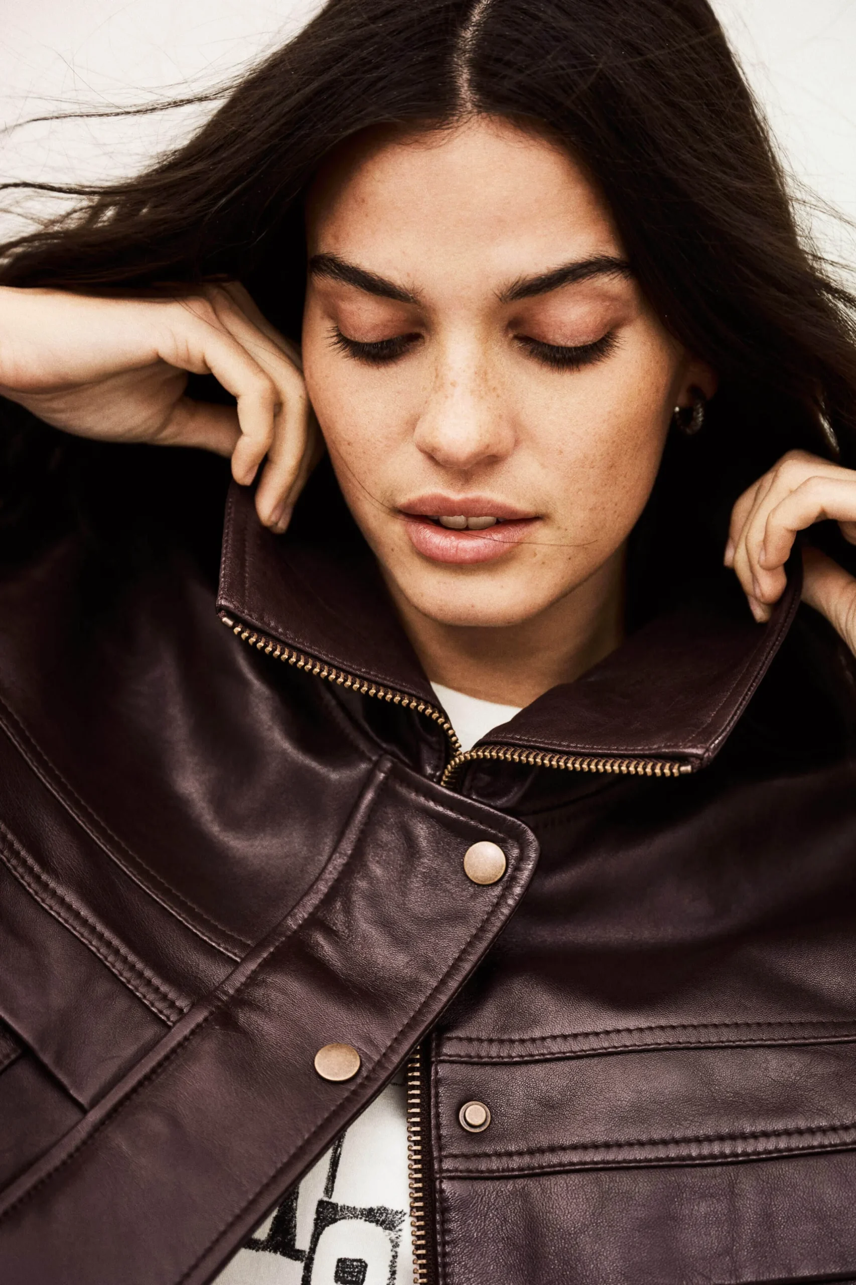 KASSIA veste cuir oversized