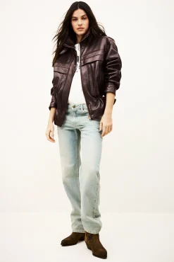 KASSIA veste cuir oversized