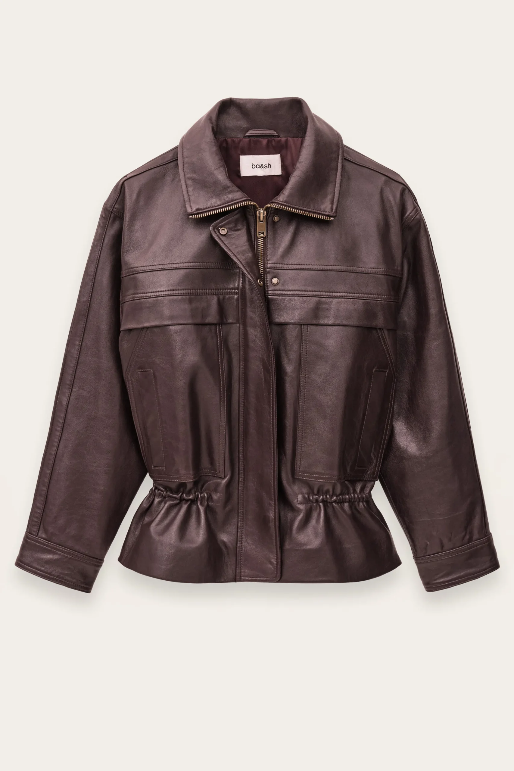 KASSIA veste cuir oversized