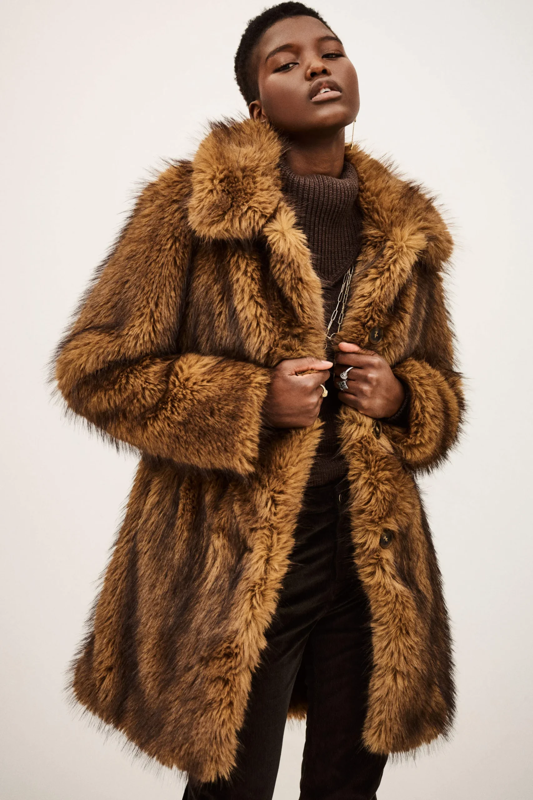 LESTOR manteau fausse fourrure
