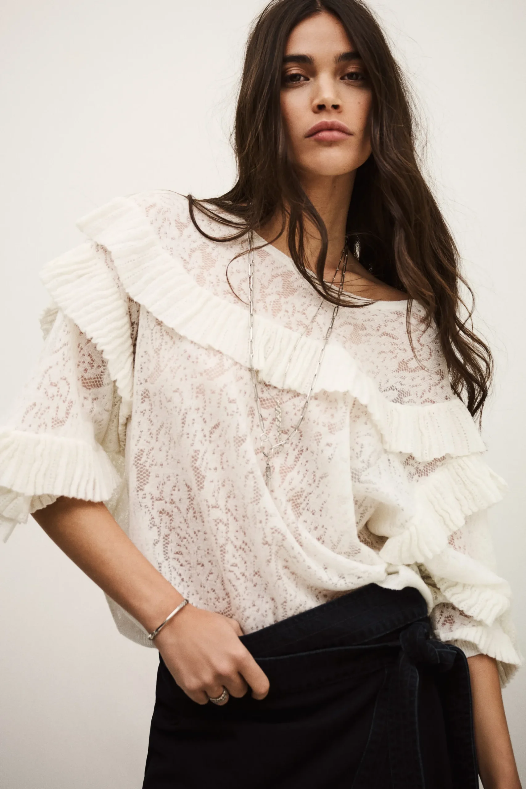 LUCAS pull oversized dentelle