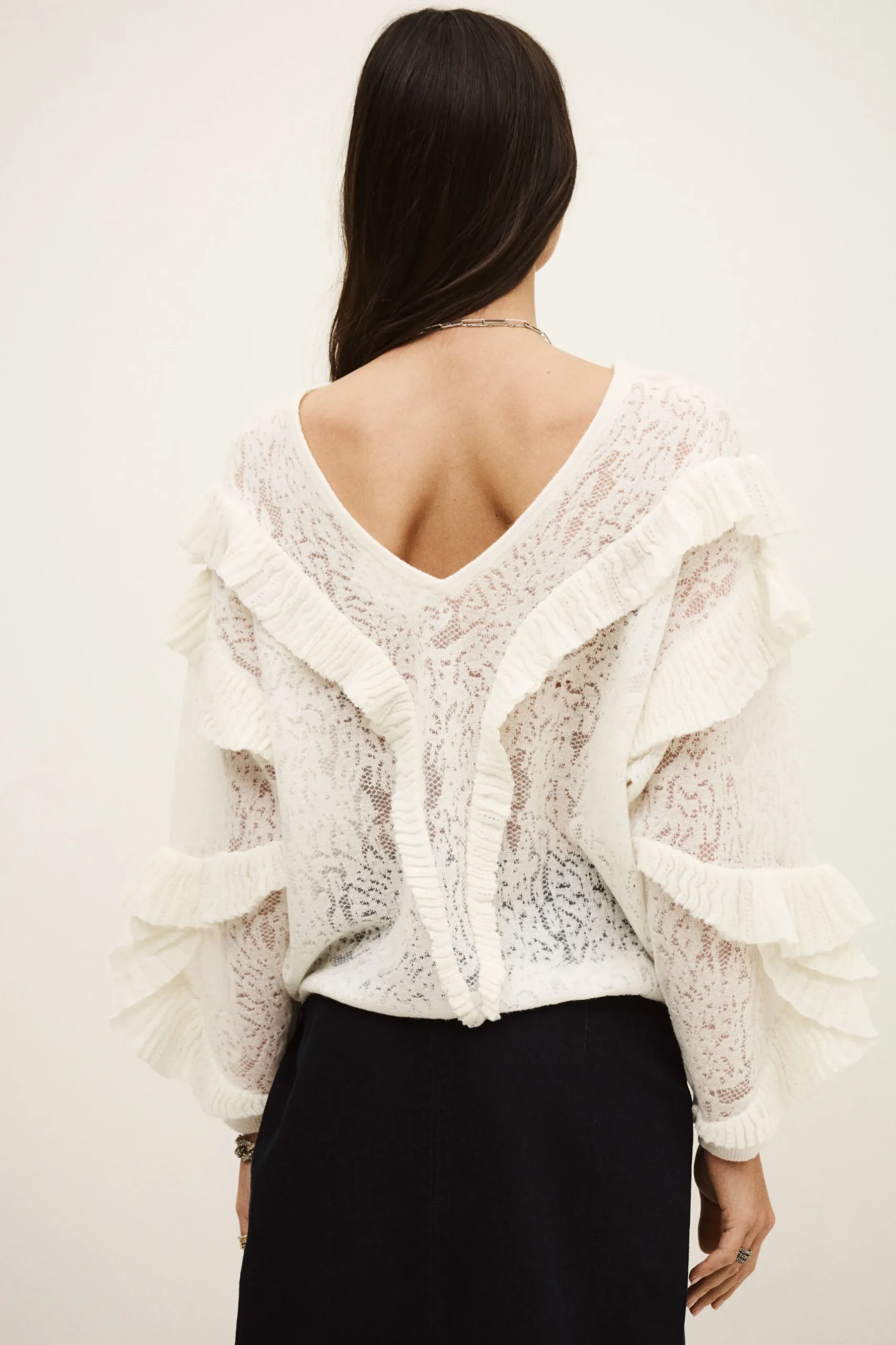 LUCAS pull oversized dentelle