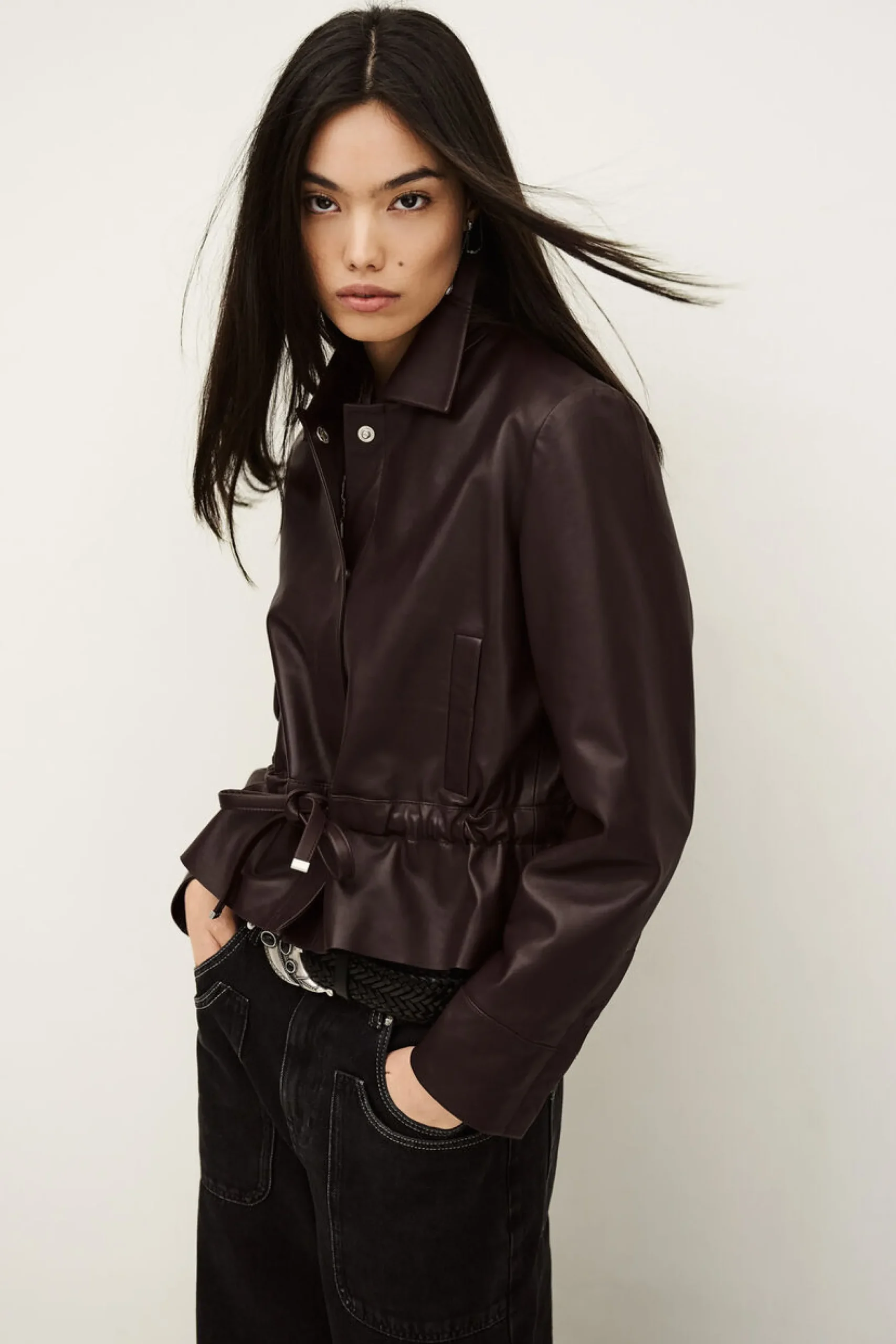 MANITA veste courte cuir