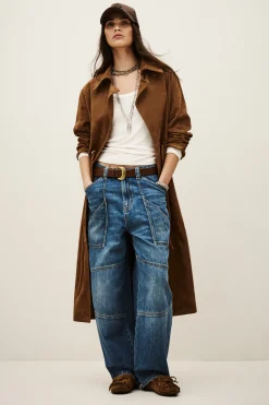 MATTE manteau long cuir