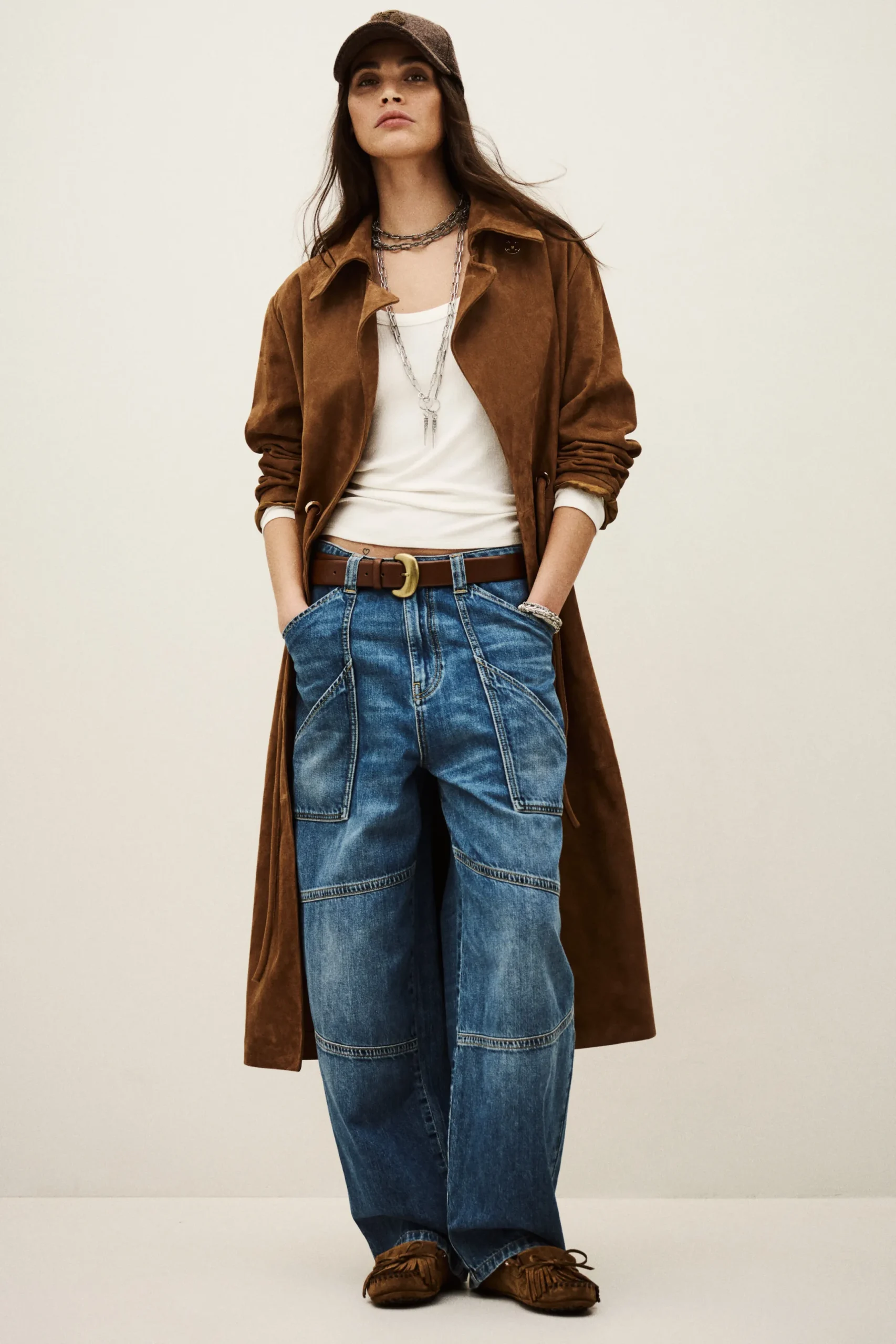 MATTE manteau long cuir