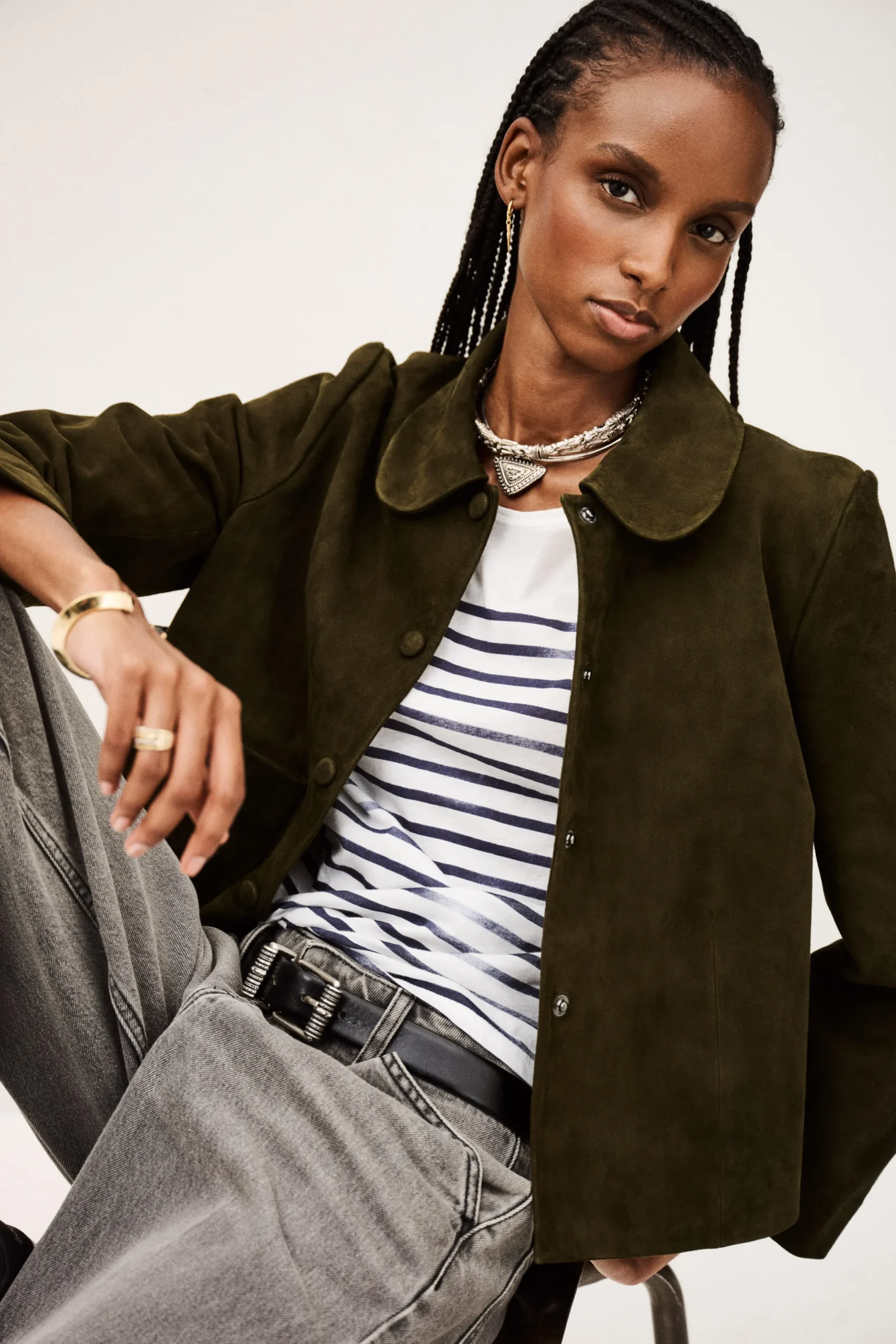 MILAS veste coupe droite