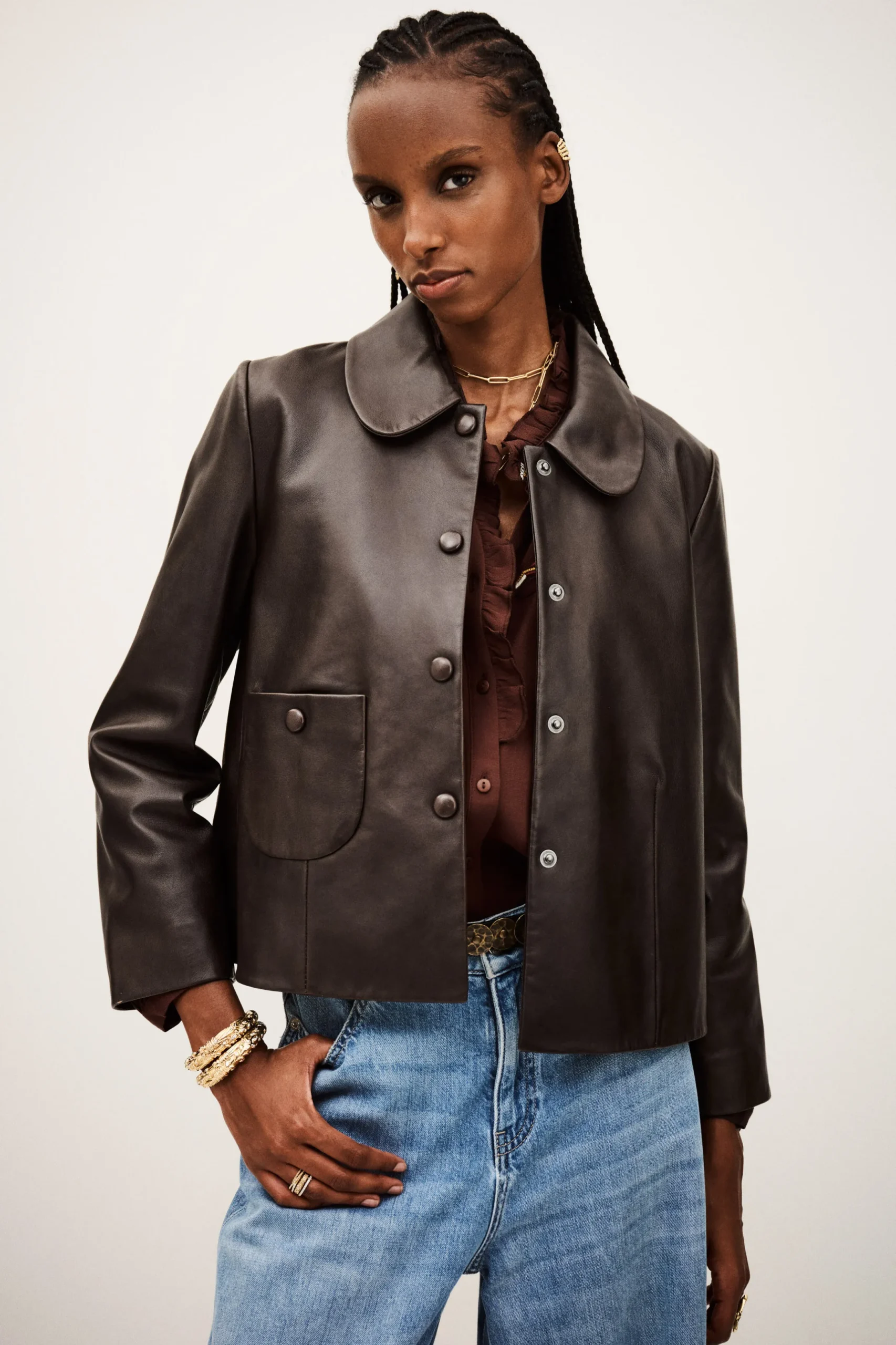 MILOS veste col claudine