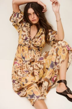 MOLINA robe maxi dos ouvert