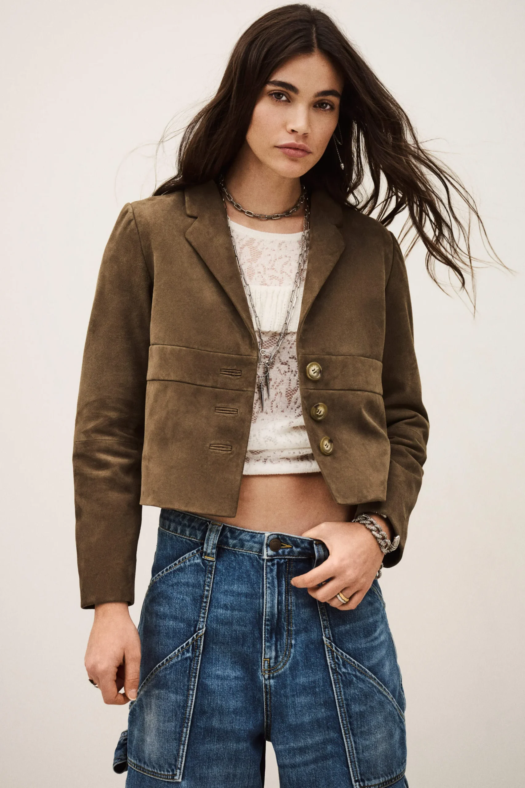 MORFEO veste cuir velours